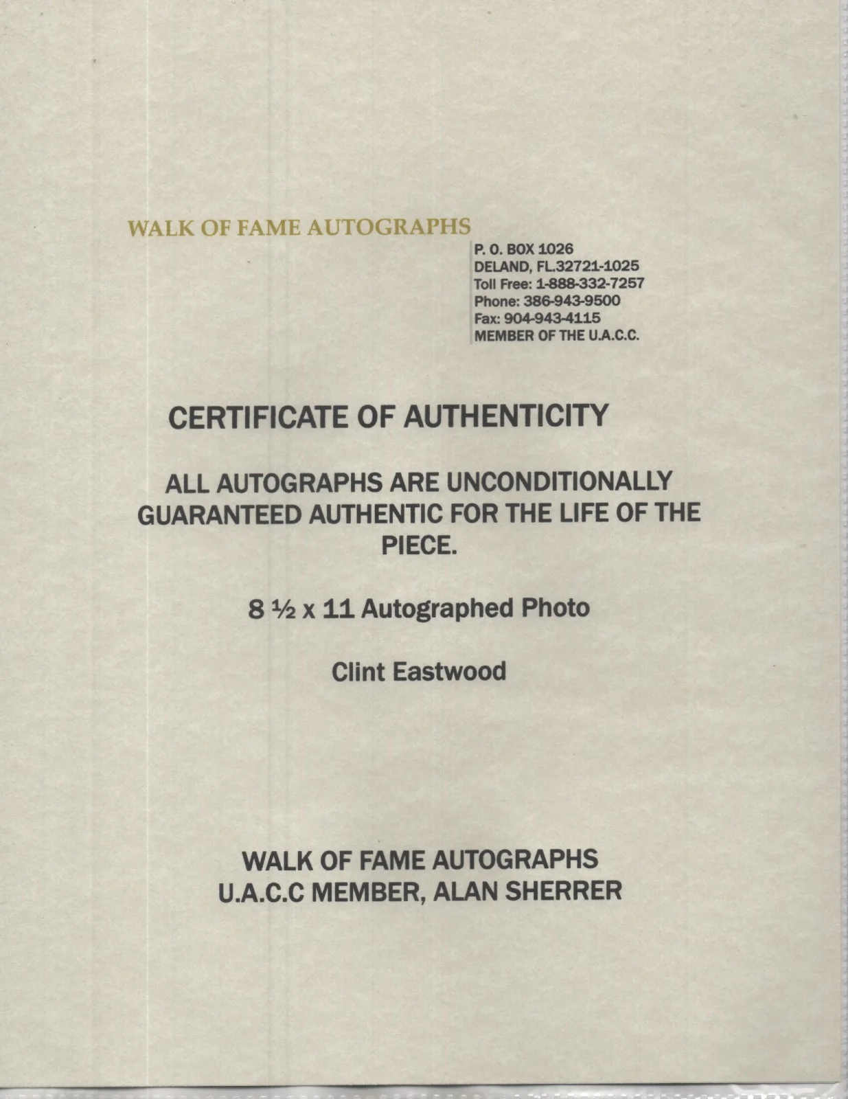 CLINT EASTWOOD - EVERY WHICH WAY BUT LOOSE - HAND SIGNED AUTOGRAPHED PHOTO COA, изображение 2