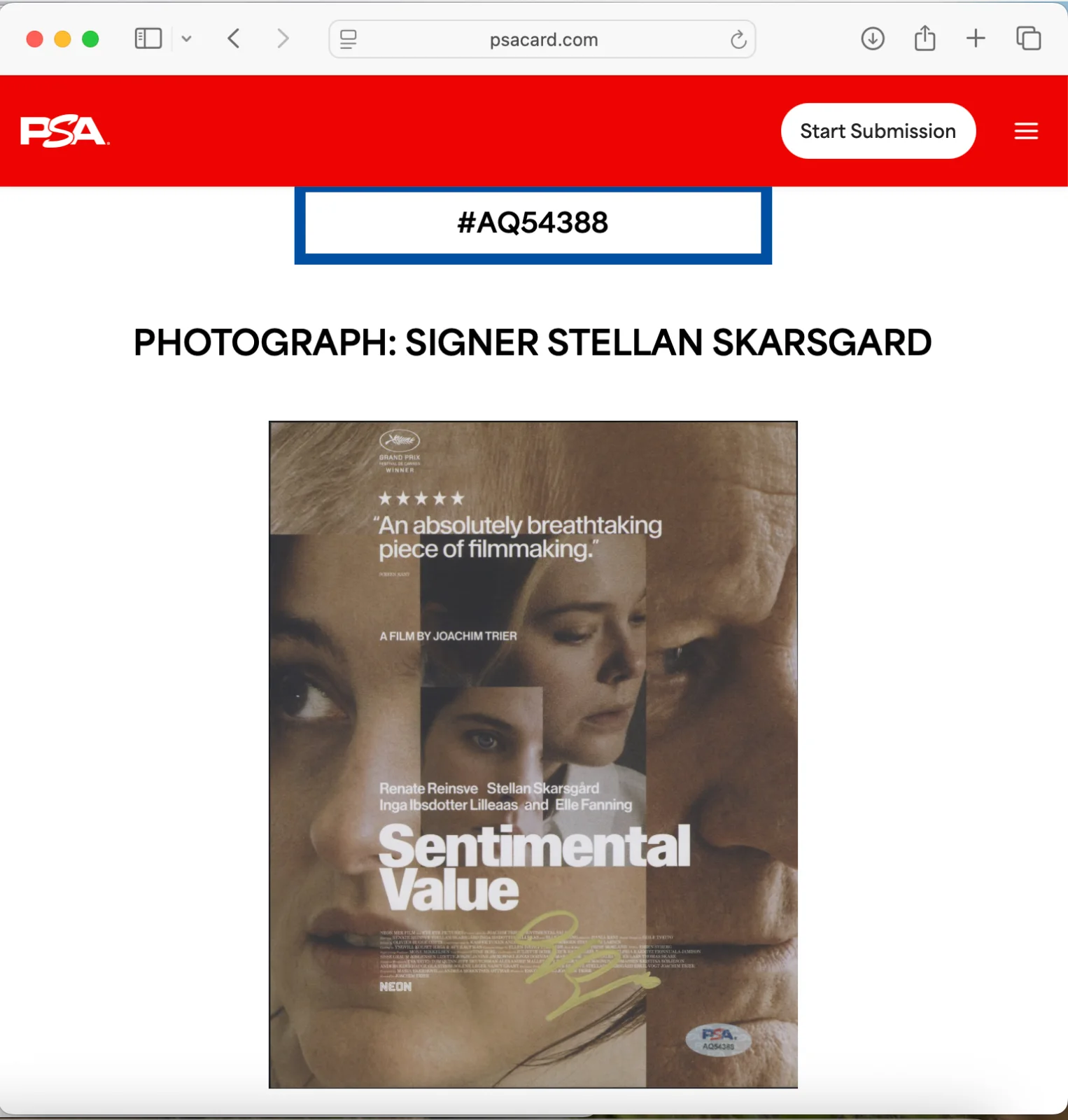 Stellan Skarsgard — STELLAN SKARSGARD SIGNED 8x10 PHOTO PSA DNA AUTOGRAPH SENTIMENTAL VALUE POSTER, image 3