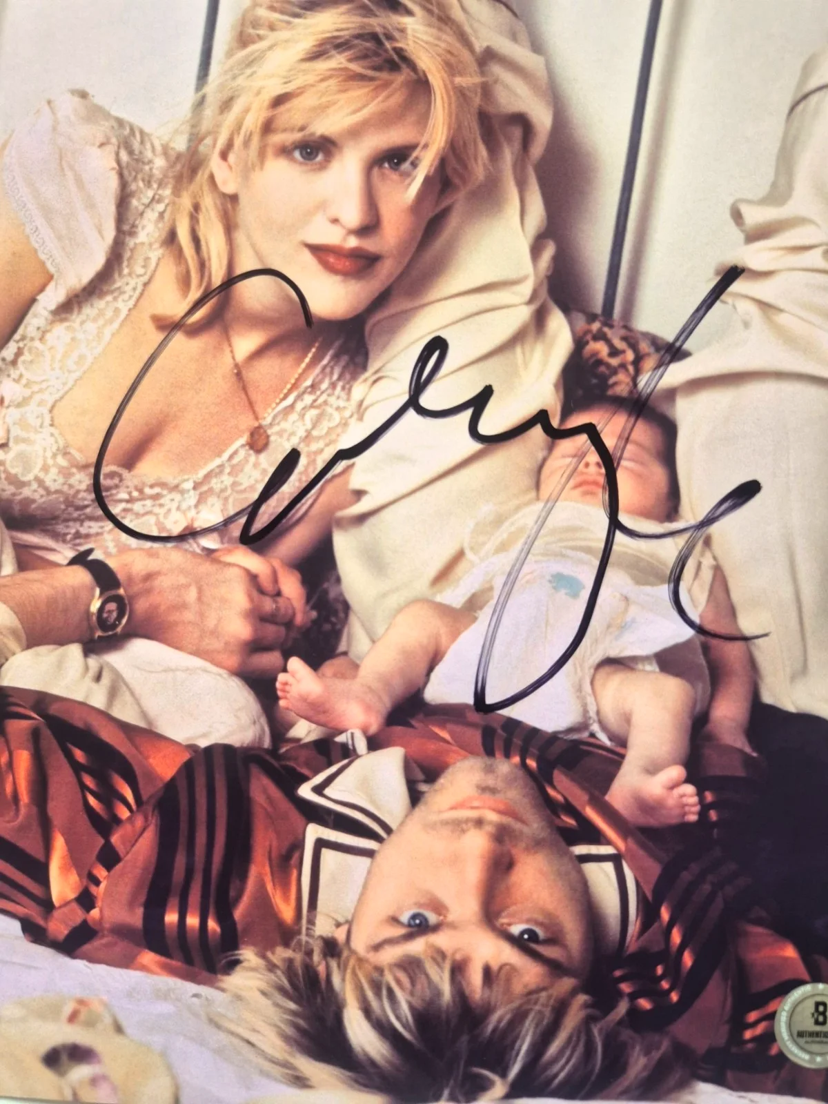 COURTNEY LOVE SIGNED AUTOGRAPHED 8X10 PHOTO HOLE KURT COBAIN NIRVANA BAS COA, image 2