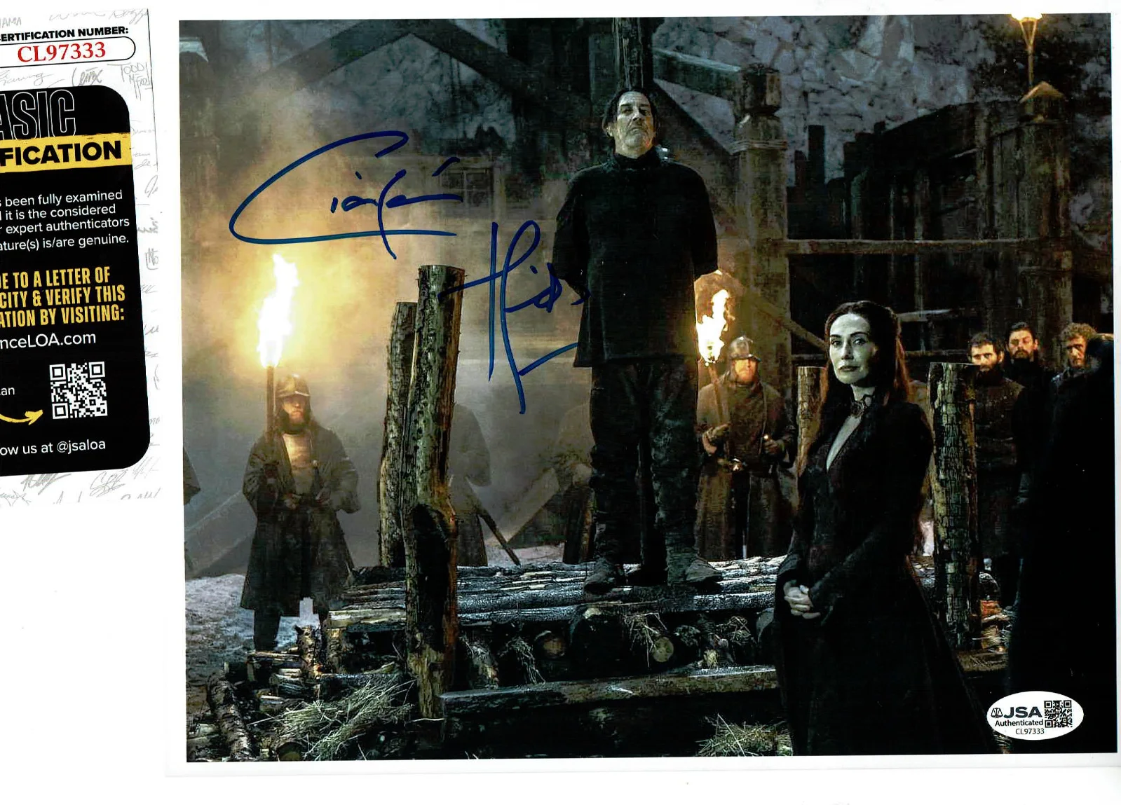 Ciaran Hinds — Game of Thrones Ciaran Hinds Autographed 8x10 color PHOTO JSA Cert