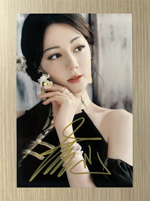 6" Dilraba /迪丽热巴 Hand Signed Autographed Photo Autographs Collection Original, image 3