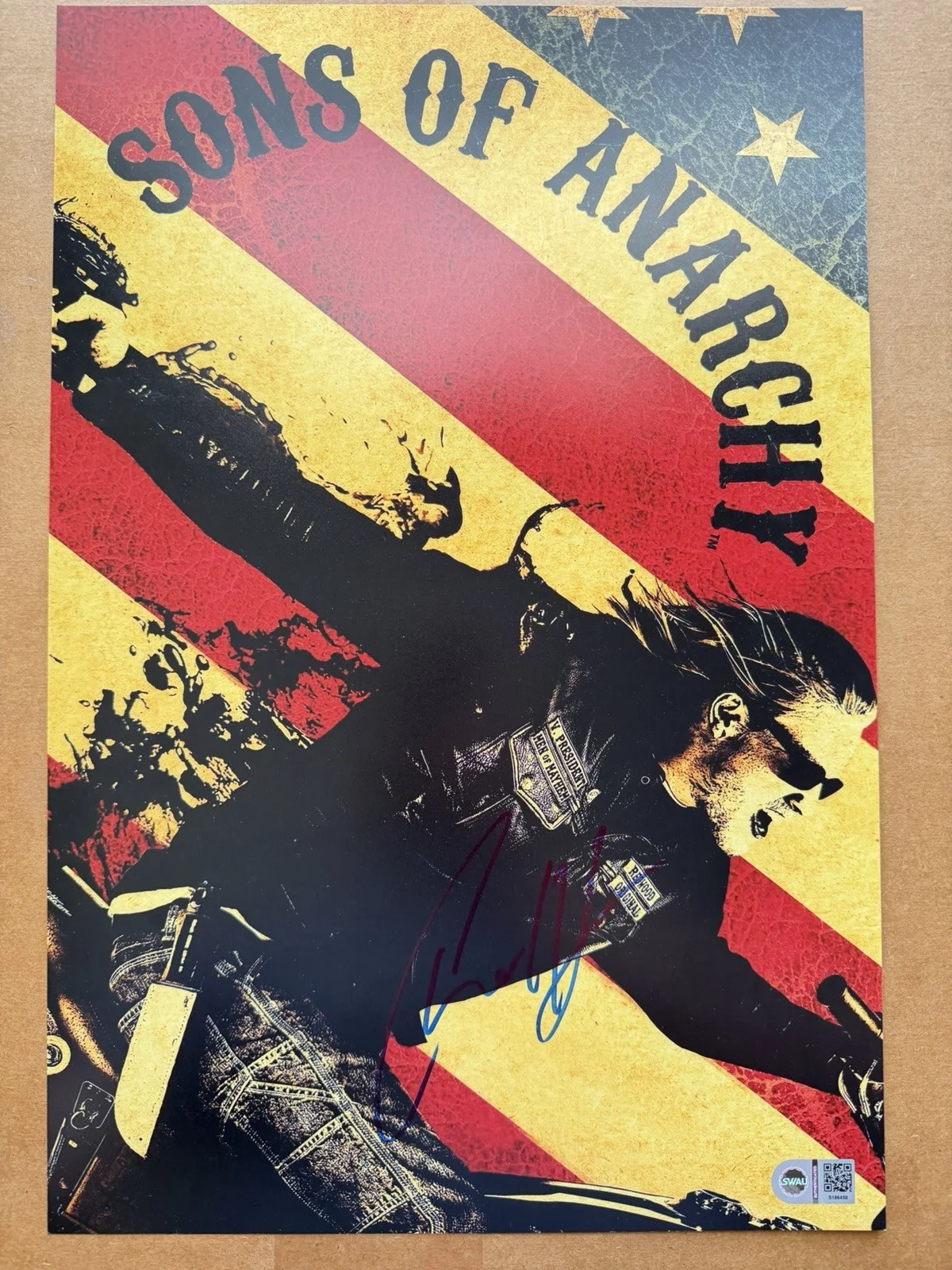 Charlie Hunnam Signed Sons of Anarchy 12x18 Poster Autograph Exact Proof SWAU, изображение 4
