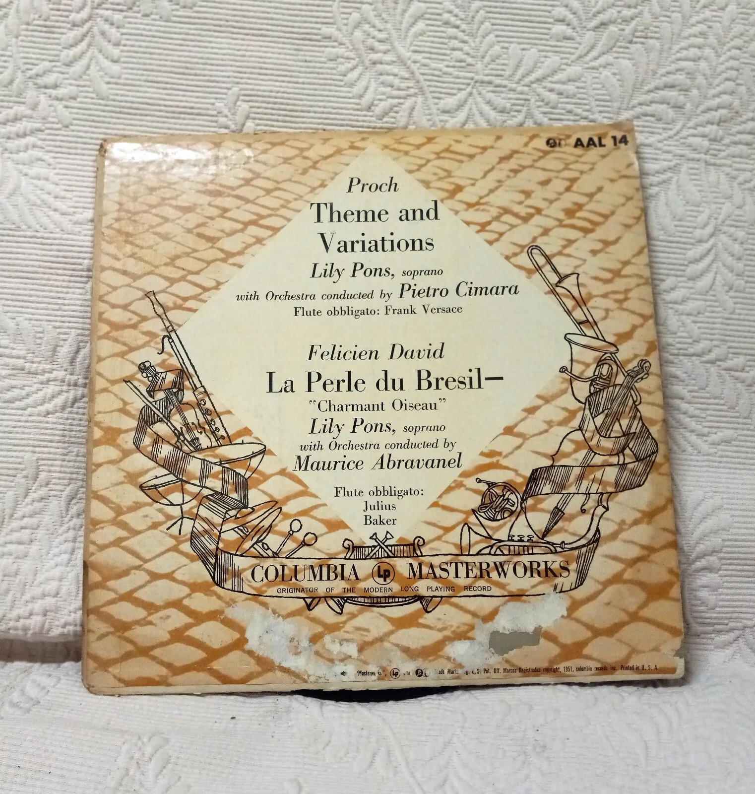 Lily Pons, Soprano on 10 Inch Vinyl Proch / David EX, image 2