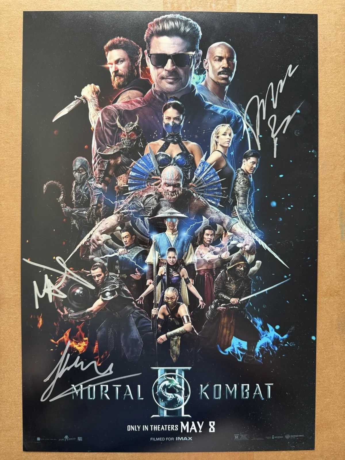 3 Signed Mortal Combat 2 Mehcad Brooks Ana Thu Nguyen Max Huang Autograph Proof, изображение 2
