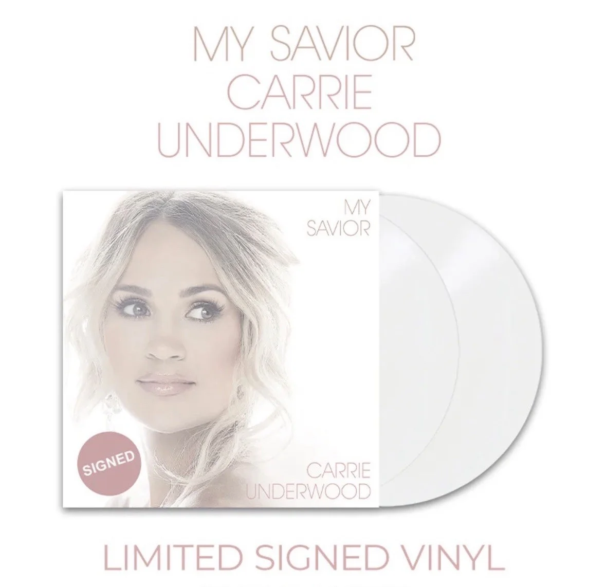 Carrie Underwood-SIGNED My Savior White Vinyl-SEALED-Autographed Art Card-RARE, изображение 2