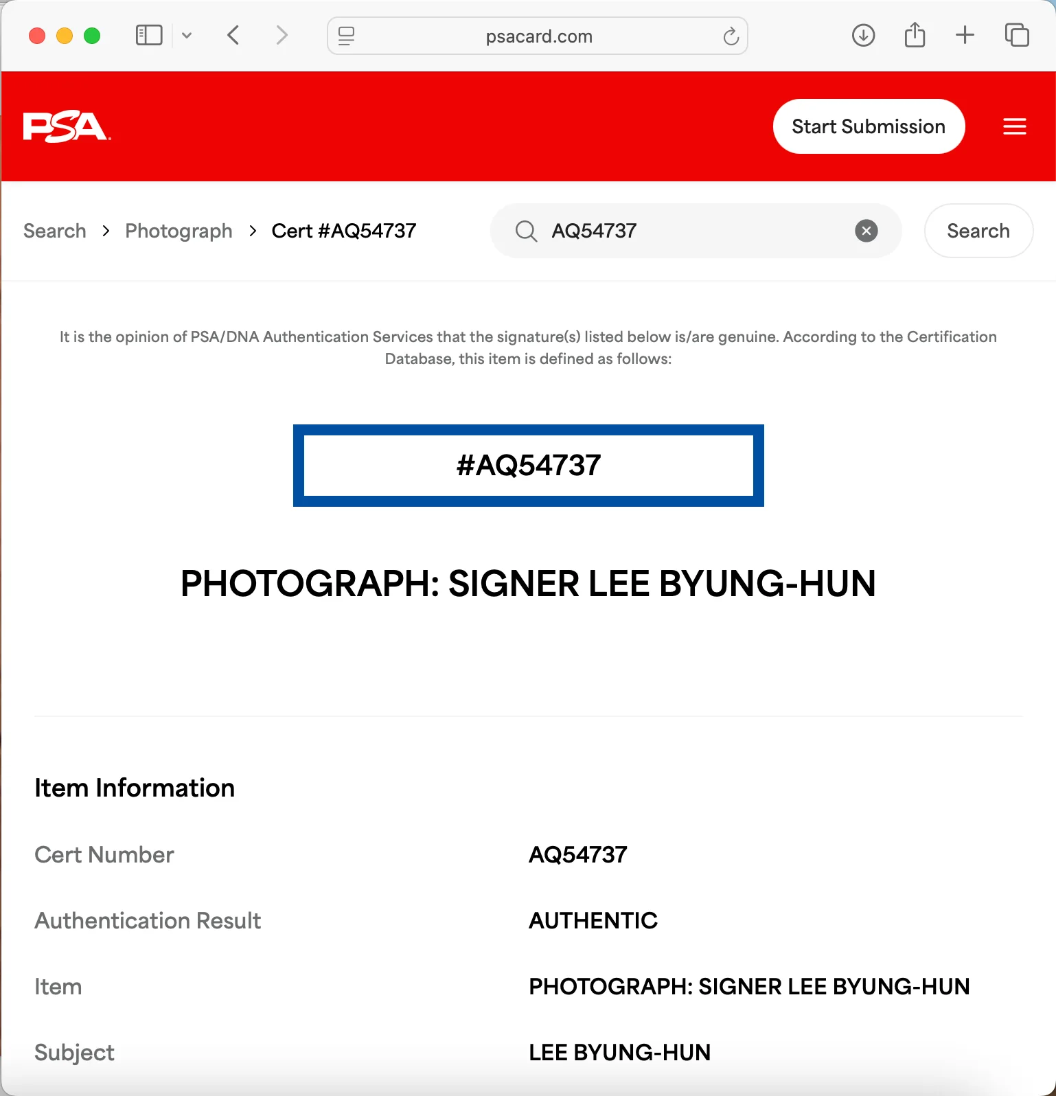 Lee Byung-hun — LEE BYUNG-HUN SIGNED 11x14 PHOTO PSA DNA AUTOGRAPH SQUID GAME POSTER, image 3