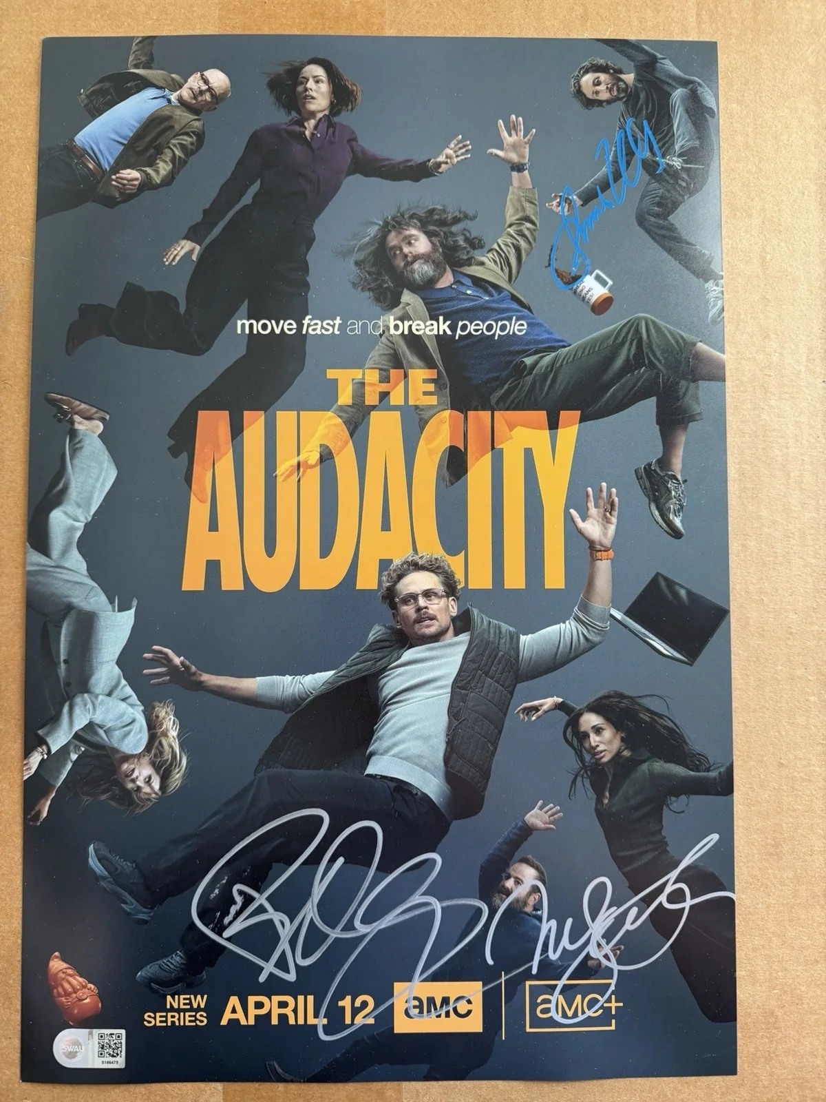3 Signed Audacity Billy Magnussen Meaghan Rath Simon Helberg Autograph SWAU COA, изображение 2