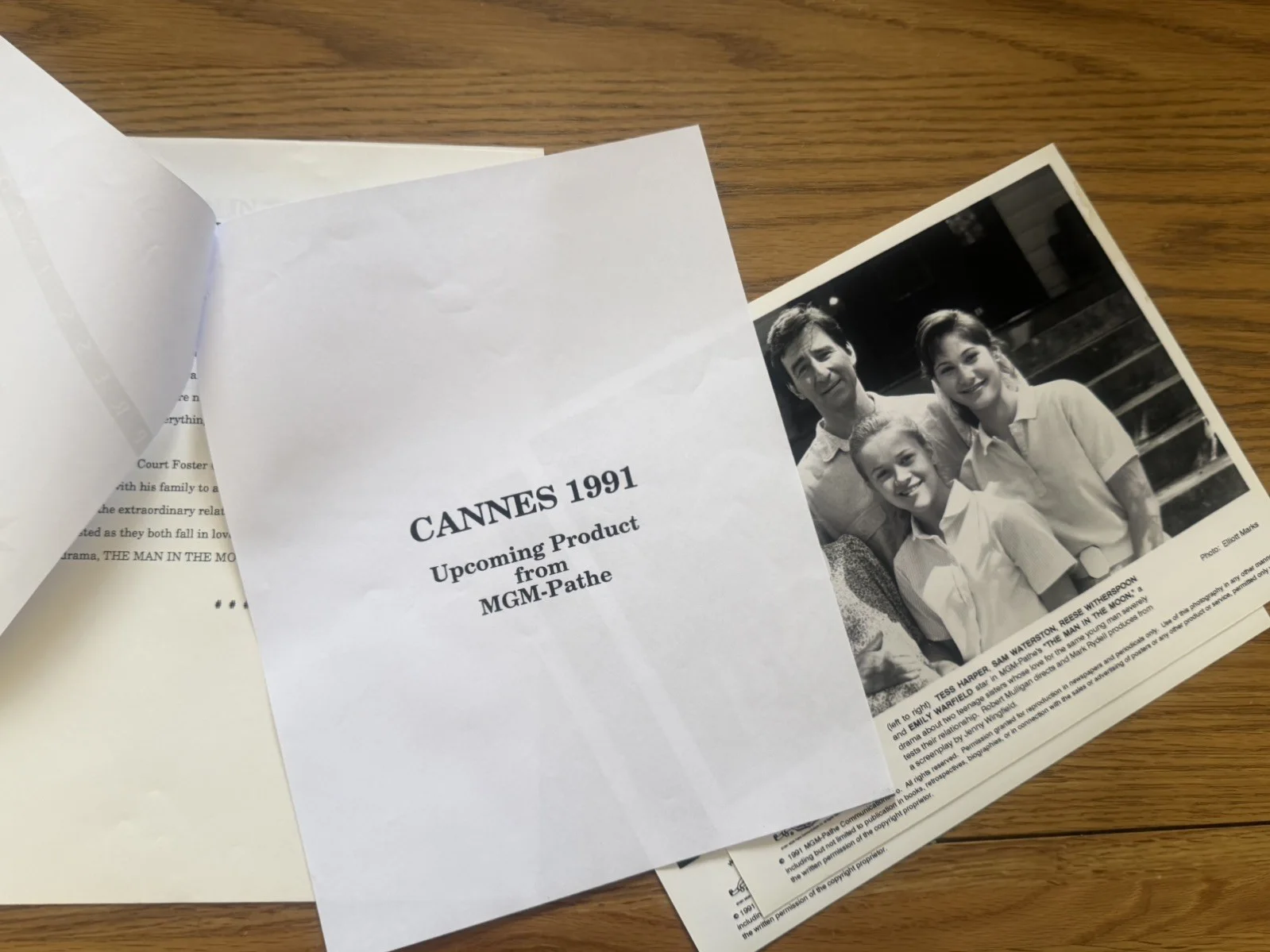 “The Man In The Moon” 1991 Reese Witherspoon Press Kit With Photos and slides, изображение 5