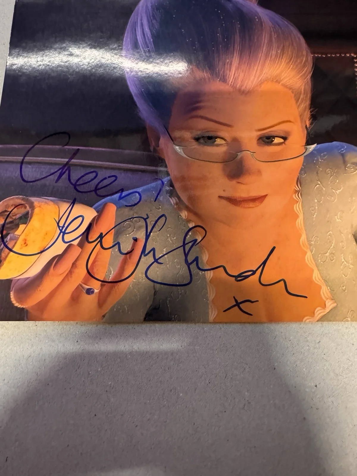 Jennifer Saunders Signed Shrek 2. Signed 8x10 Sogned In Person, изображение 2