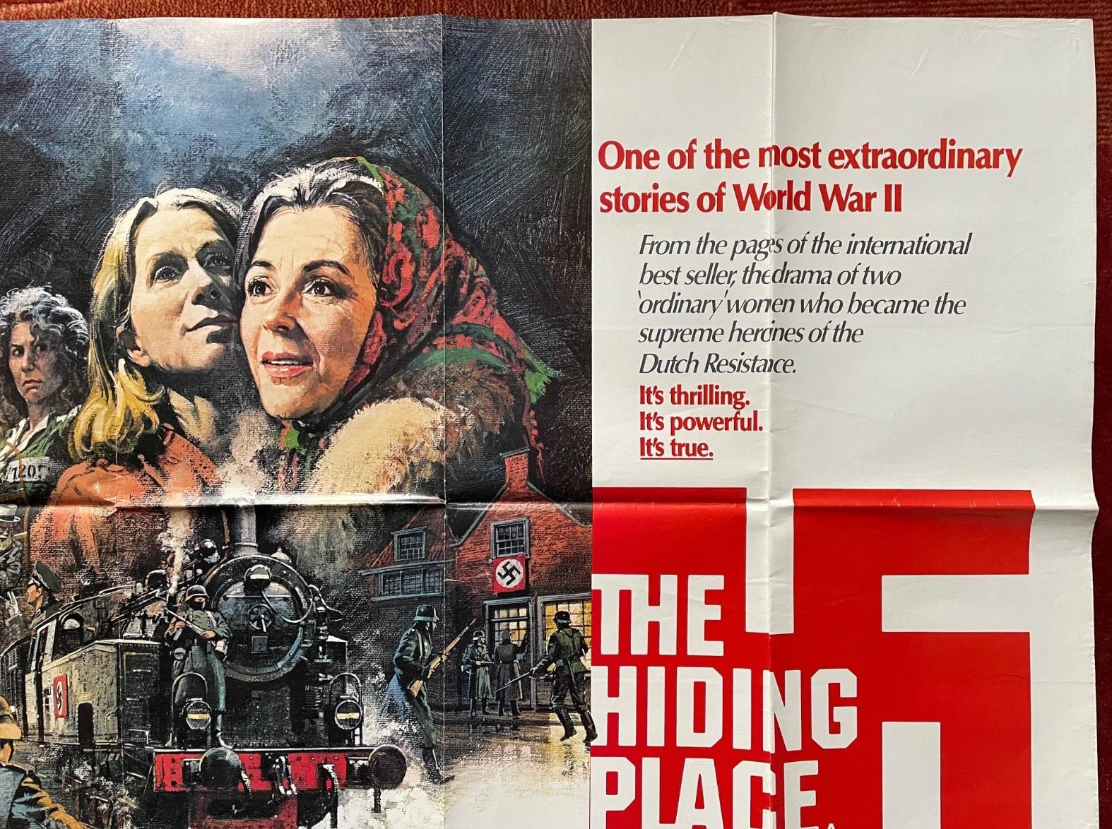 THE HIDING PLACE (1975) Original UK Quad War Movie Film Poster Julie Harris, изображение 3