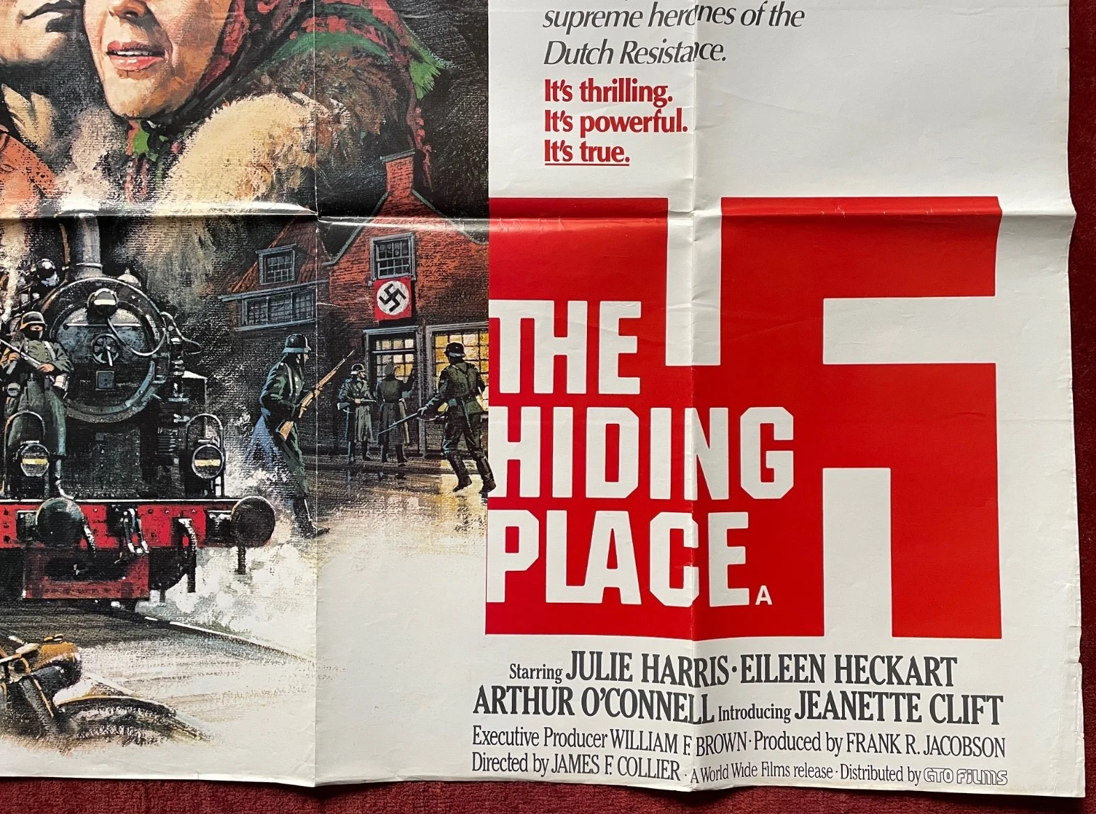 THE HIDING PLACE (1975) Original UK Quad War Movie Film Poster Julie Harris, изображение 5