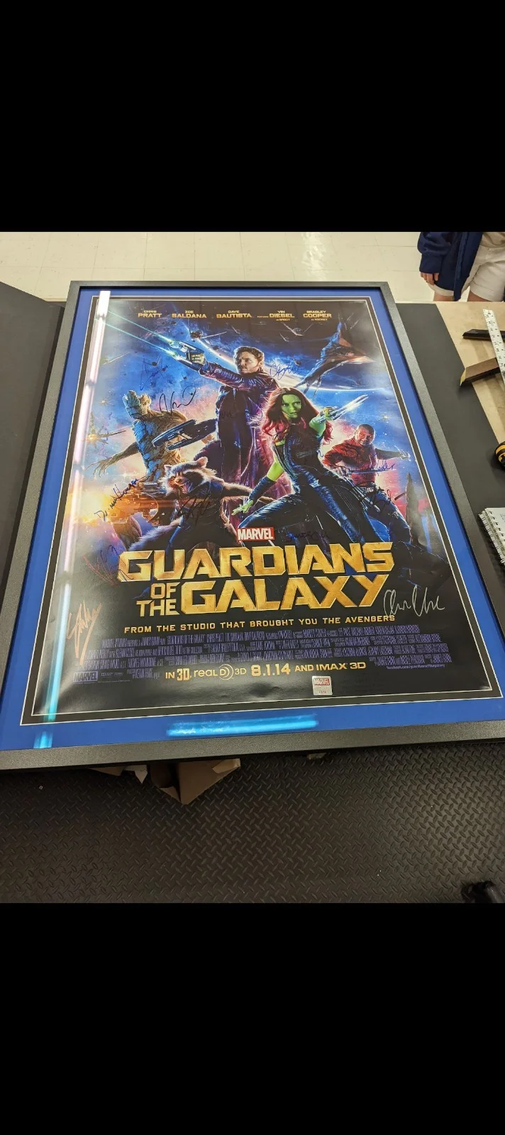 Cast Signed Guardians Of The Galaxy Movie Poster, изображение 2