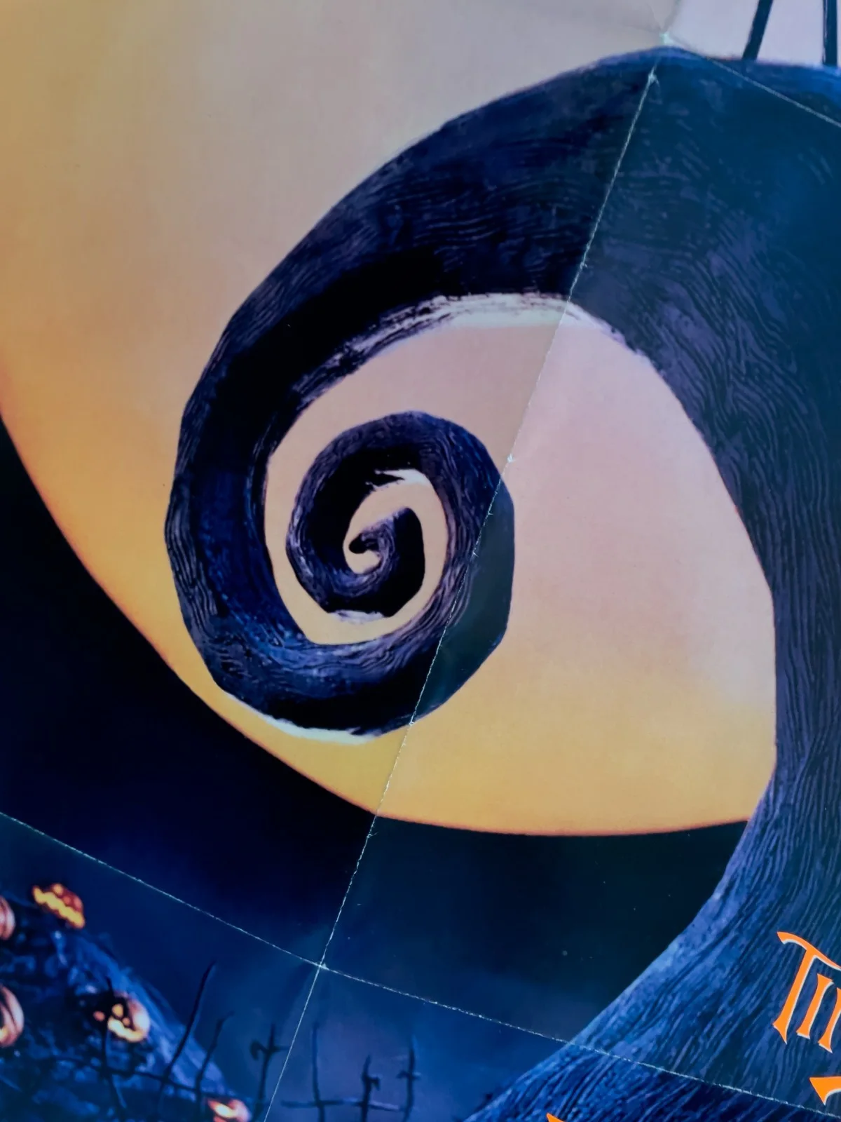 The Nightmare Before Christmas 1993 Orig Movie Poster Double Sided 27x40 Folded, image 5