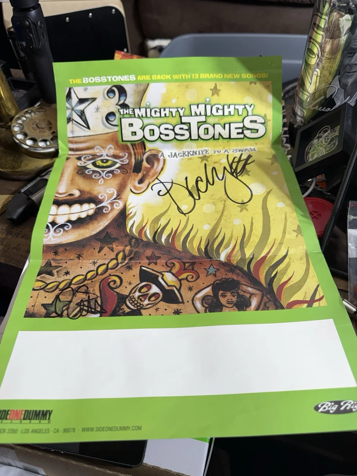Mighty Mighty Bosstones Jackknife Poster Signed By Dicky Barrett Singer, image 2
