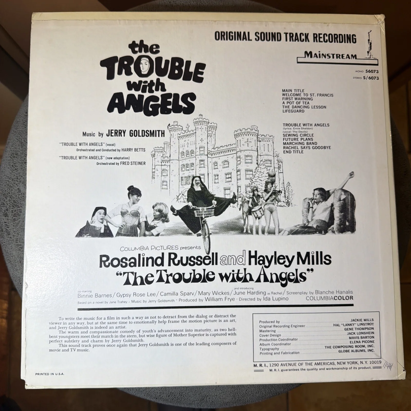 HAYLEY MILLS-THE TROUBLE WITH ANGELS Album 12” Vinyl Jerry Goldsmith, изображение 2