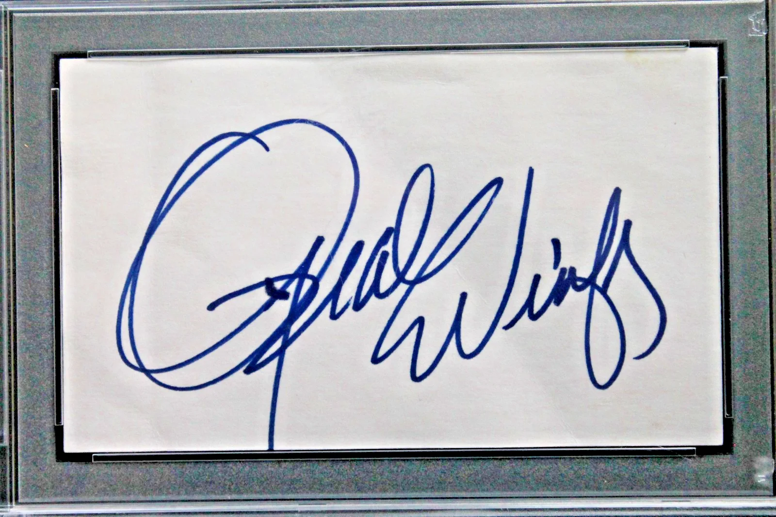 Oprah Winfrey — Oprah Winfrey TV Talk Show Host Media Queen Signed Autograph 3x5 Index Card PSA, image 2