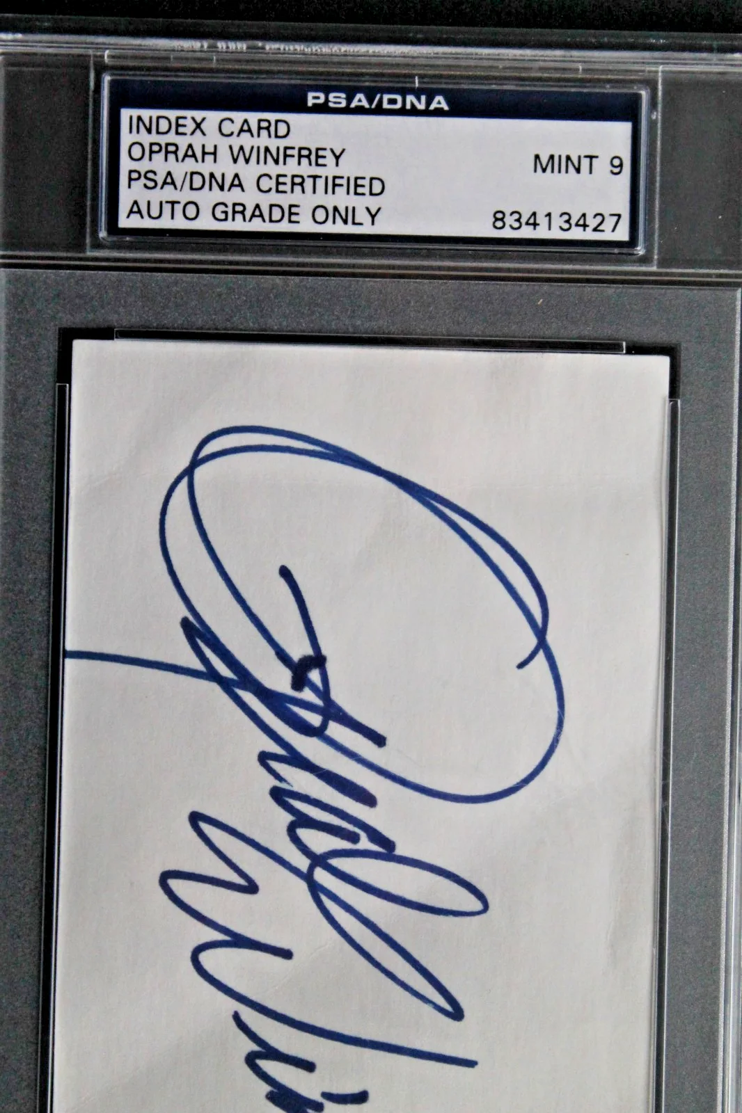Oprah Winfrey — Oprah Winfrey TV Talk Show Host Media Queen Signed Autograph 3x5 Index Card PSA, image 3