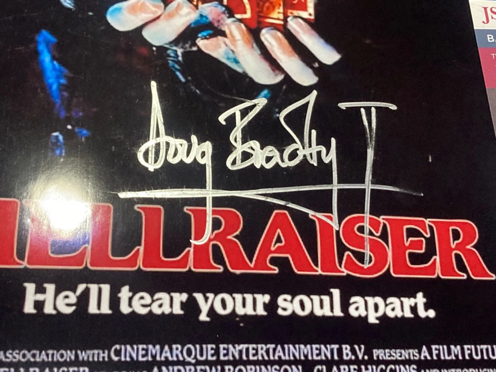 13x19 SIGNED Doug Bradley Hellraiser Pinhead Photo/Poster (w/ JSA) w/ Needle Ske, image 3