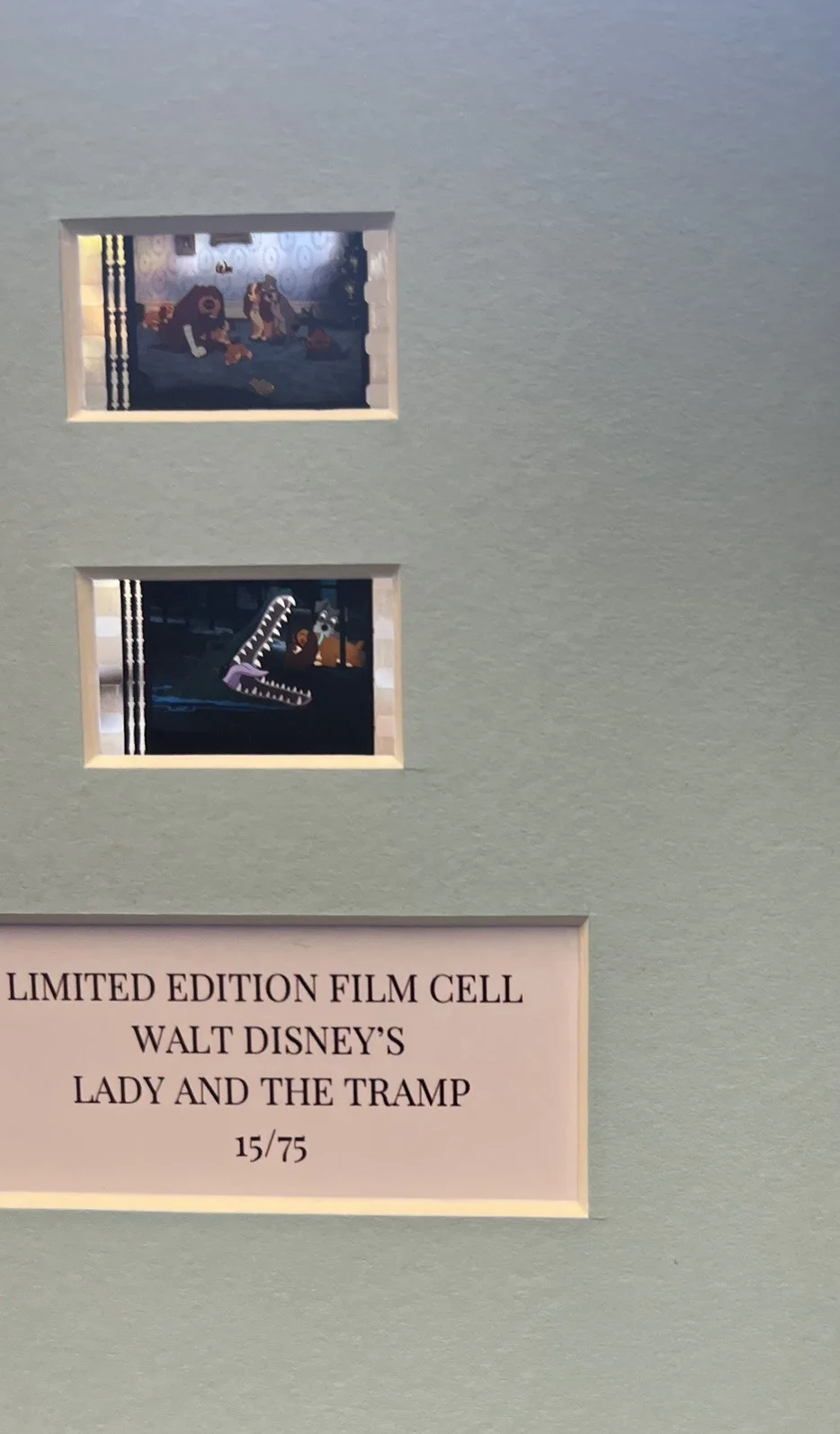 LADY AND THE TRAMP. 35mm Film Cell Mounted Display, изображение 3