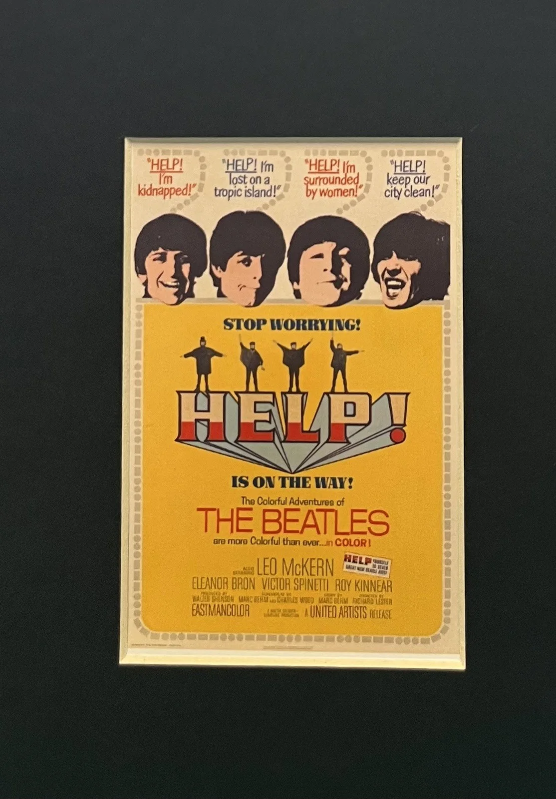 HELP The Beetles. 35mm Film Cell Mounted Display, image 2