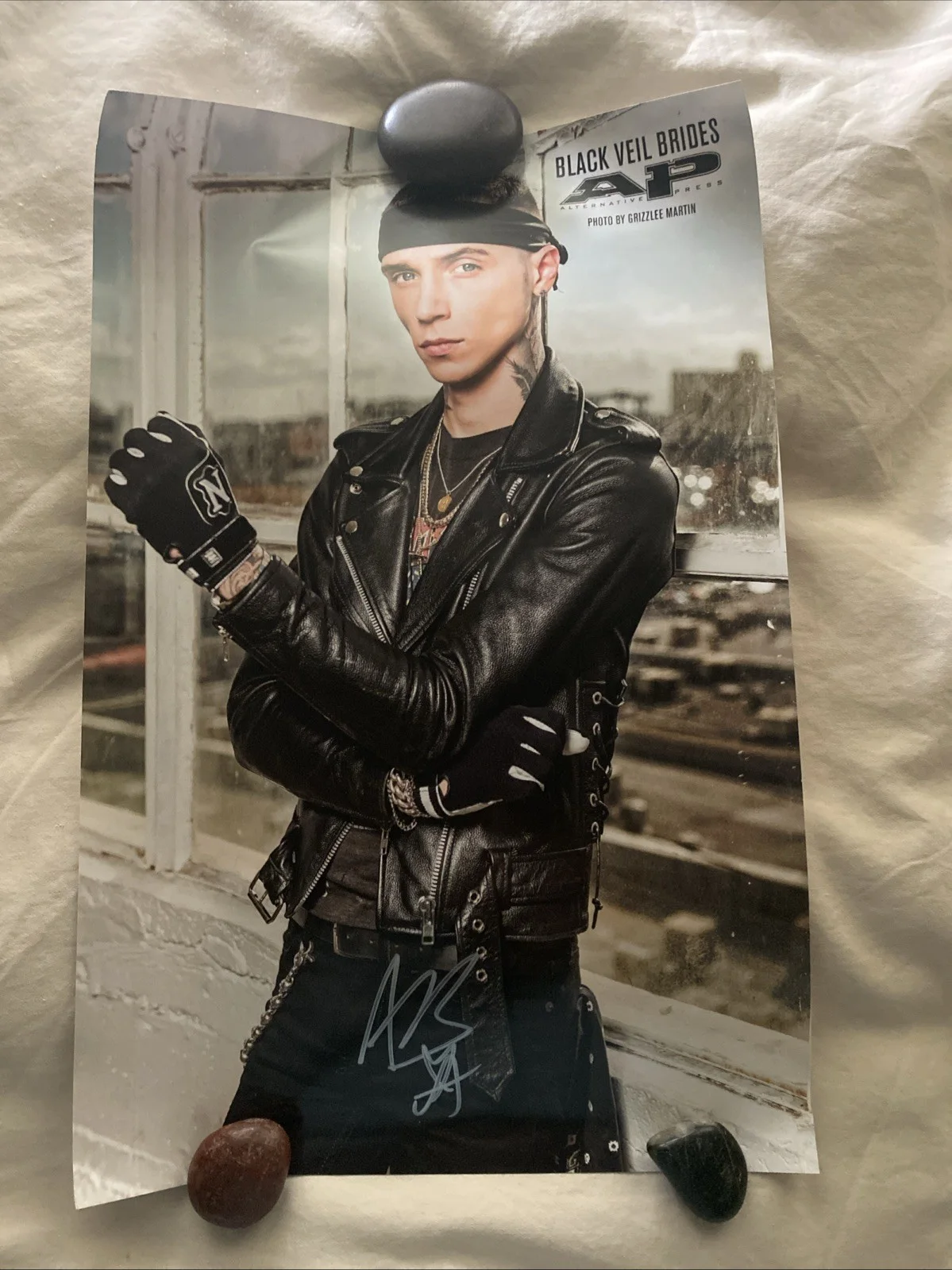 Black Veil Brides & Andy Biersak Signed 2017 Alternative Press Posters 17”x11”, image 2
