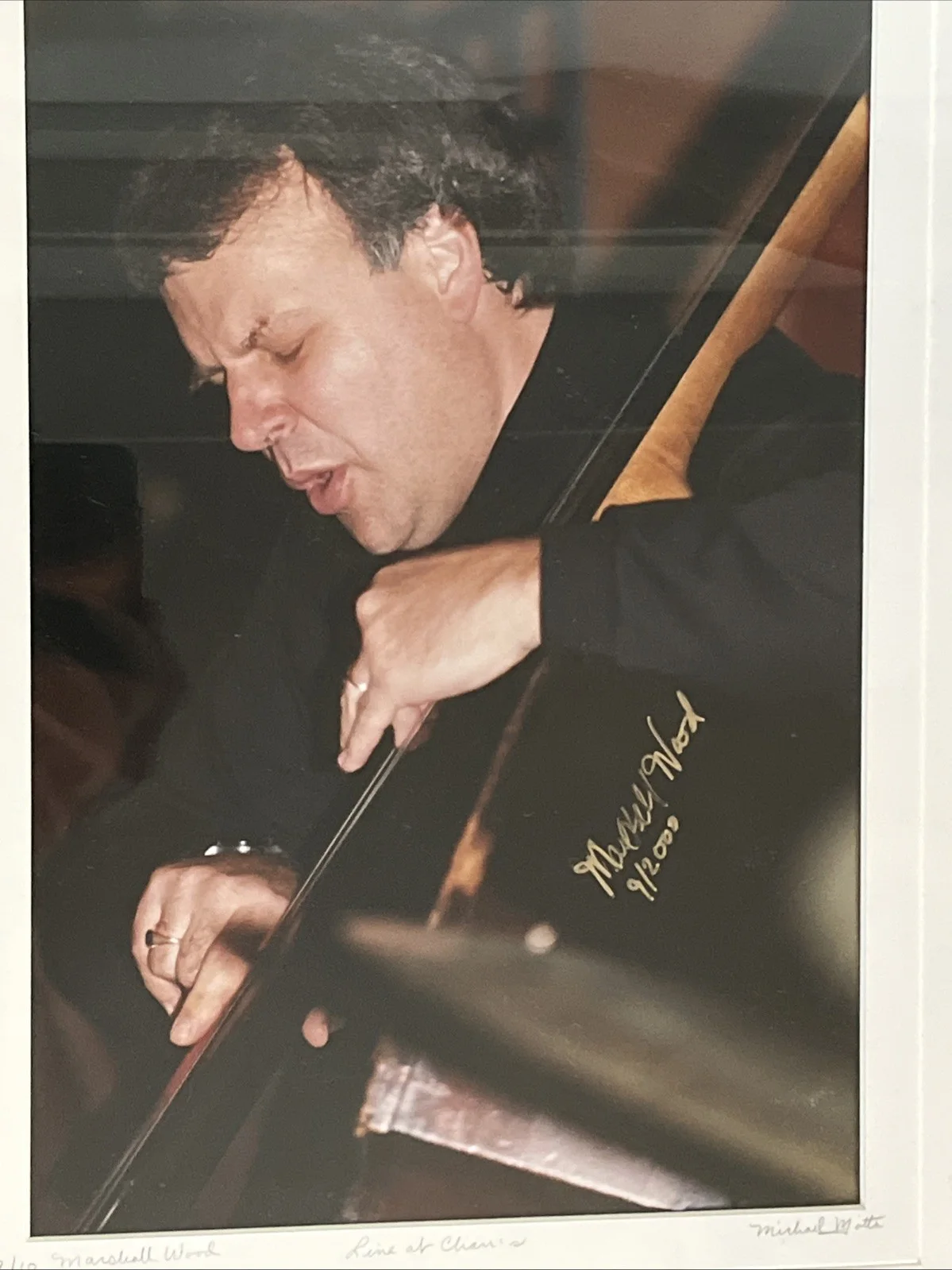 Marshall Wood Signed Autograph Color Photo Numbered Jazz Bass Musician Framed, изображение 2