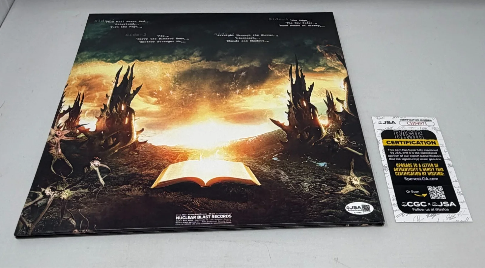 Blind Guardian signed A Twist In The Myth Album JSA COA, image 2