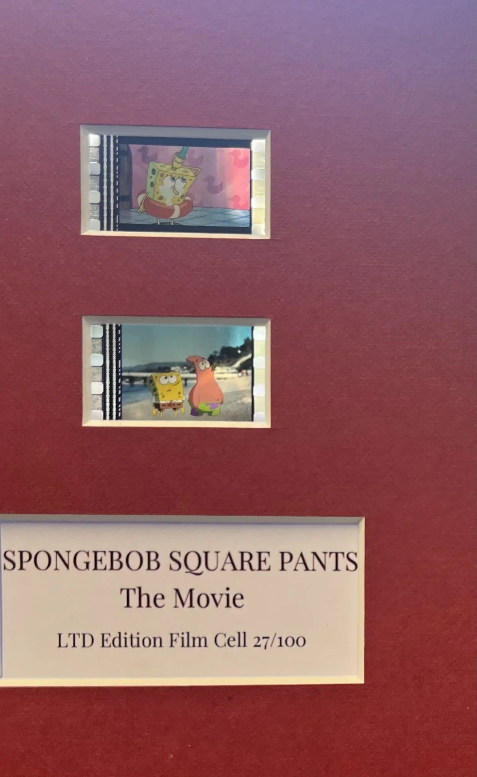 SPONGEBOB SQUAREPANTS. The Movie 35mm Film Cell Mounted Display, image 3