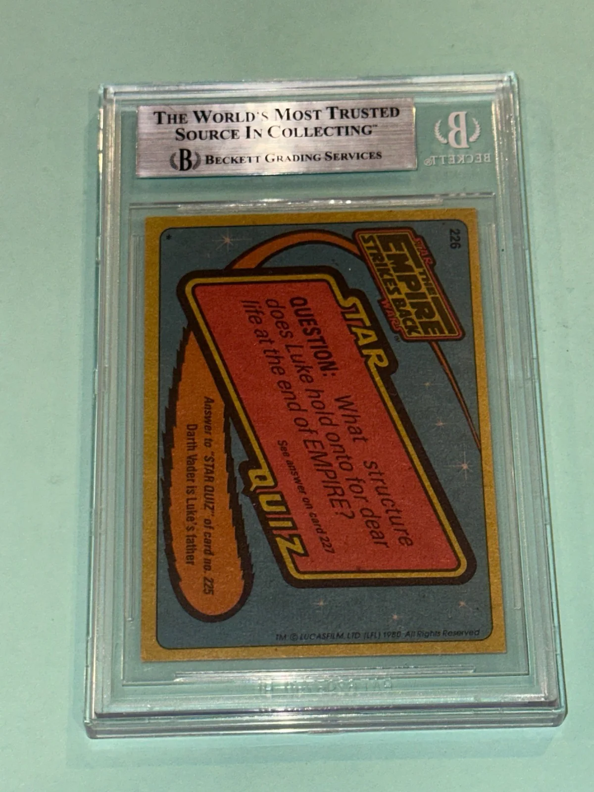 HARRISON FORD — HARRISON FORD Signed 1980 STAR WARS EMPIRE Card #226 Beckett BAS, изображение 3