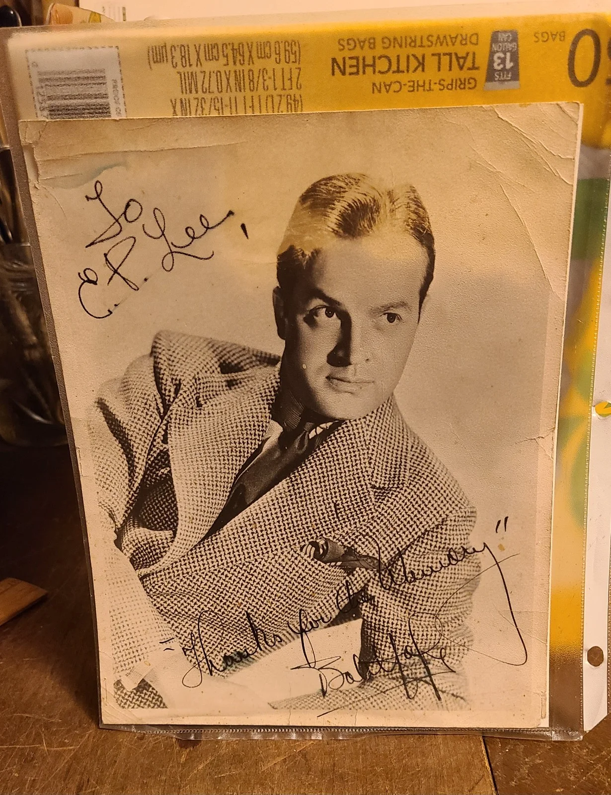 Bob Hope and Steve Allen — Vtg autographed signed photo of Bob Hope and Steve Allen auction find pics !!