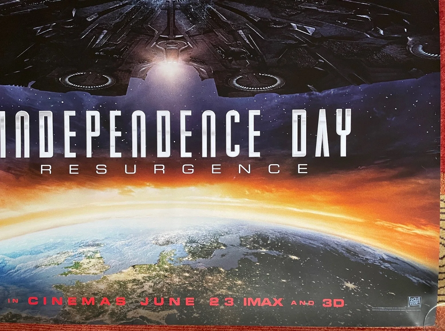 INDEPENDENCE DAY: RESURGENCE (2016) Original UK Quad Movie Poster, изображение 5