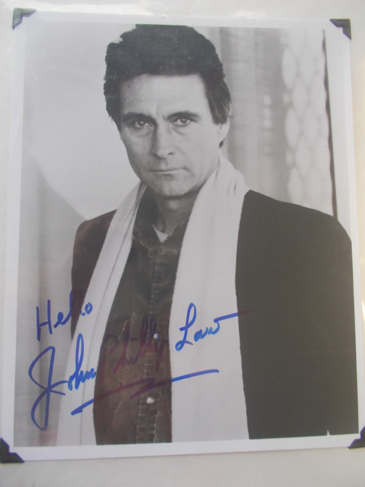JOHN PHILLIP LAW — JOHN PHILLIP LAW ORIGINAL SIGNED ACTOR VINTAGE BLACK AND WHITE PHOTO IN VGT, изображение 2