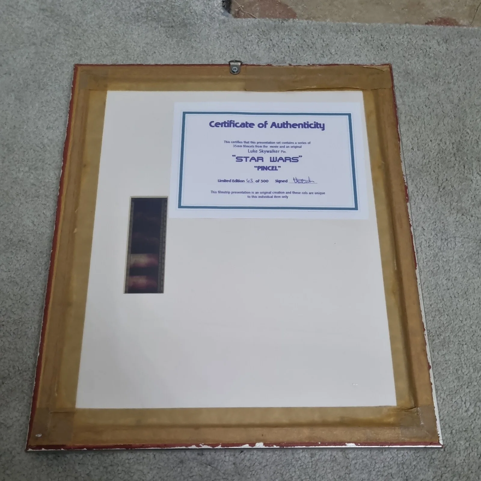 Star Wars Luke Skywalker “Pincel” Limited Edition Film Cell 63/300 COA, изображение 5