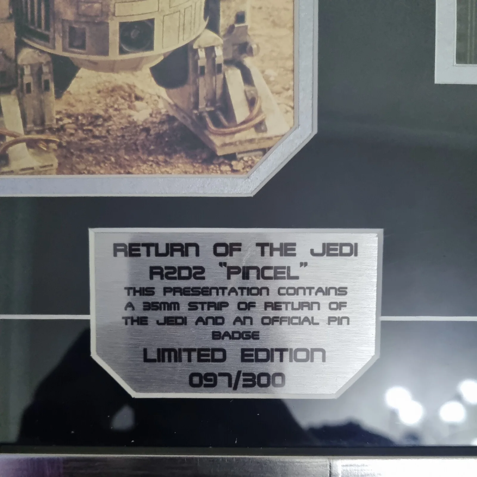 Star Wars Return of the Jedi R2D2 “Pincel” Limited Edition Film Cell 97/300 COA, изображение 3