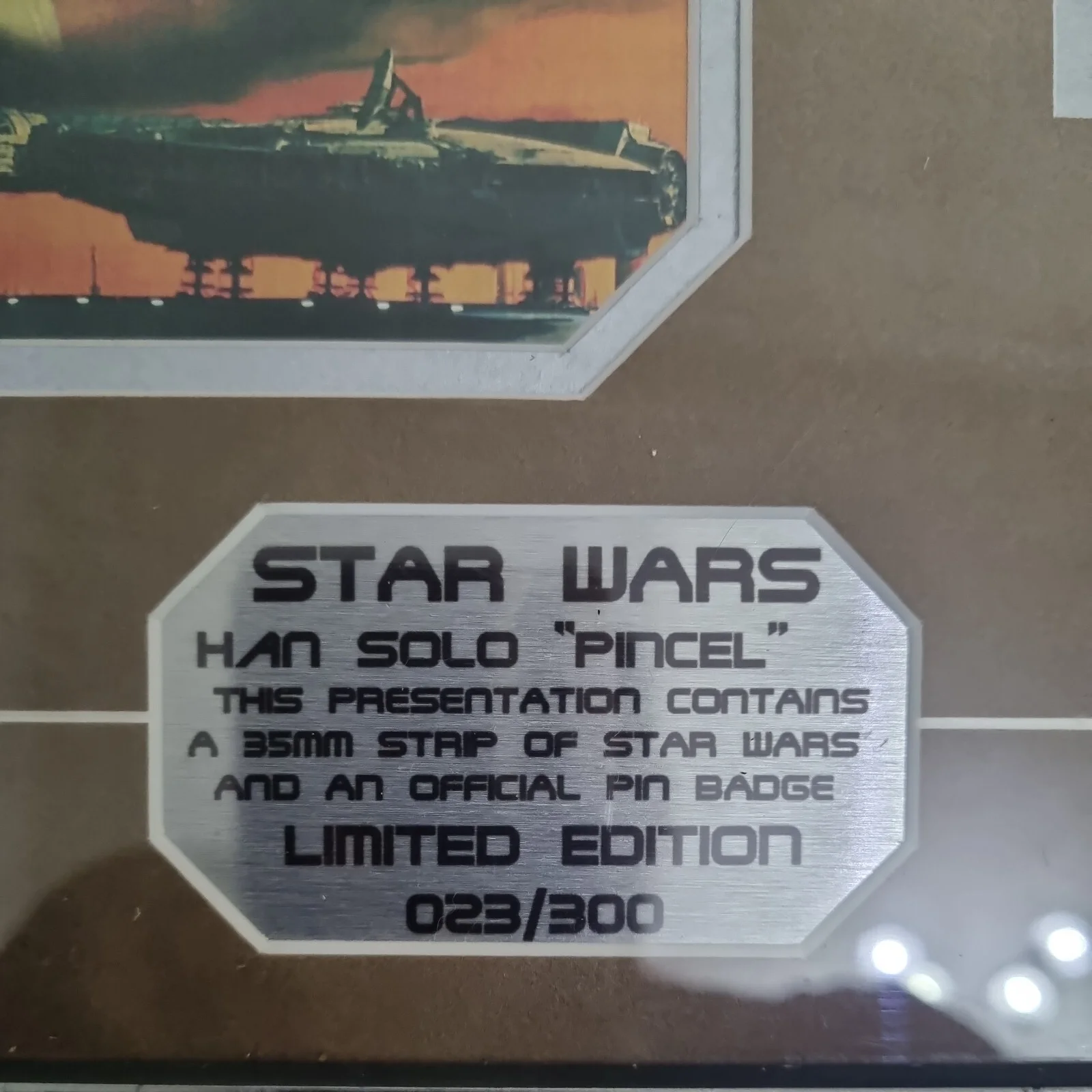 Star Wars Han Solo “Pincel” Limited Edition Film Cell 123/300 COA, изображение 3