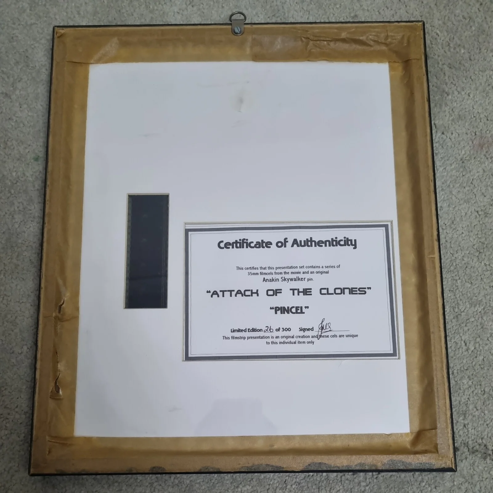 Star Wars Anakin Skywalker “Pincel” Limited Edition Film Cell 26/300 COA, изображение 5