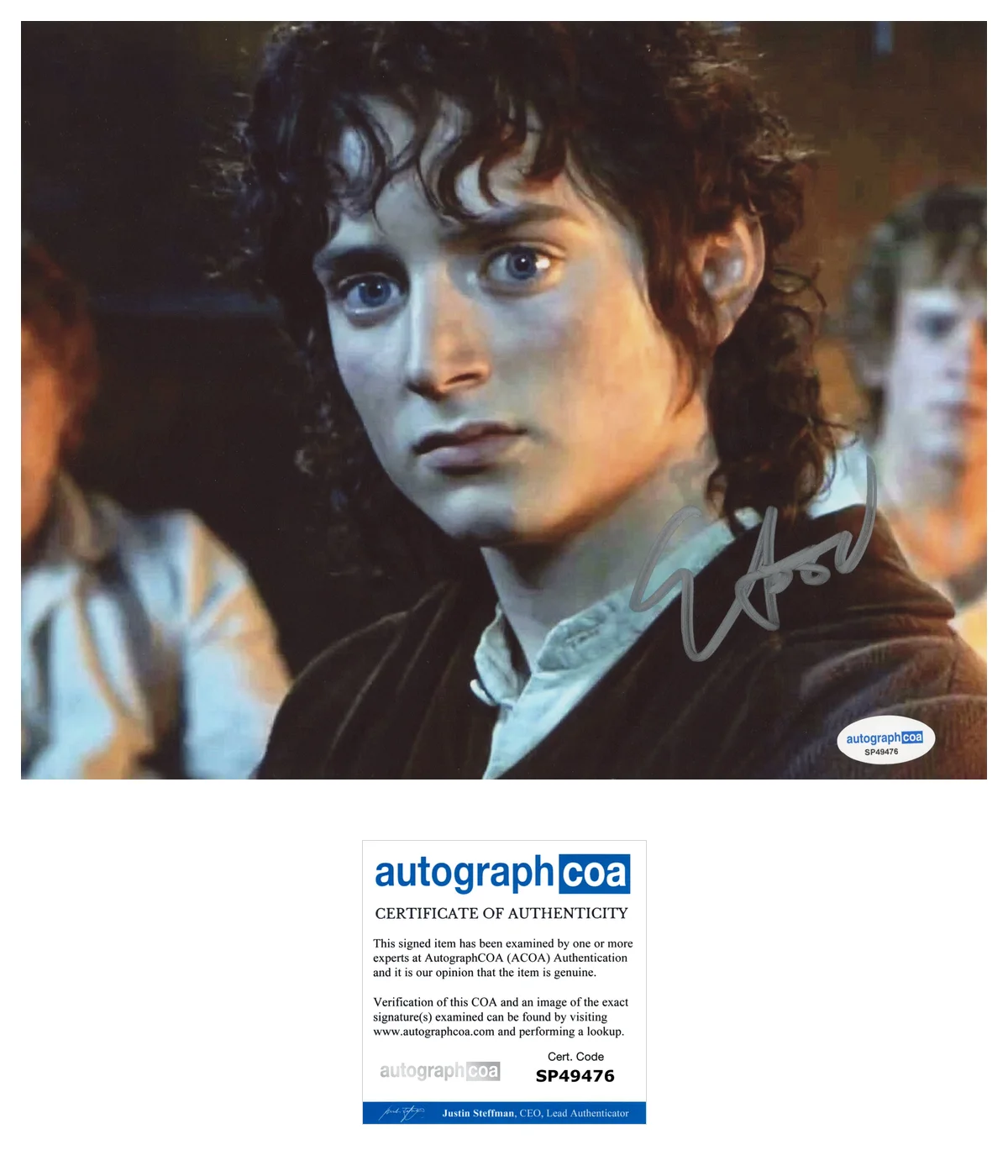 Elijah Wood — Elijah Wood ‘Lord Of The Rings’ Signed 'Frodo' 8x10 Photo ACOA LOTR