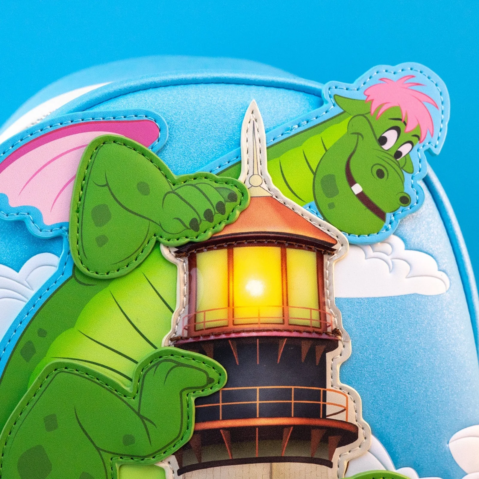 Loungefly Disney Pete’s Dragon Elliot Light Up Lighthouse Backpack - BNWT, image 2