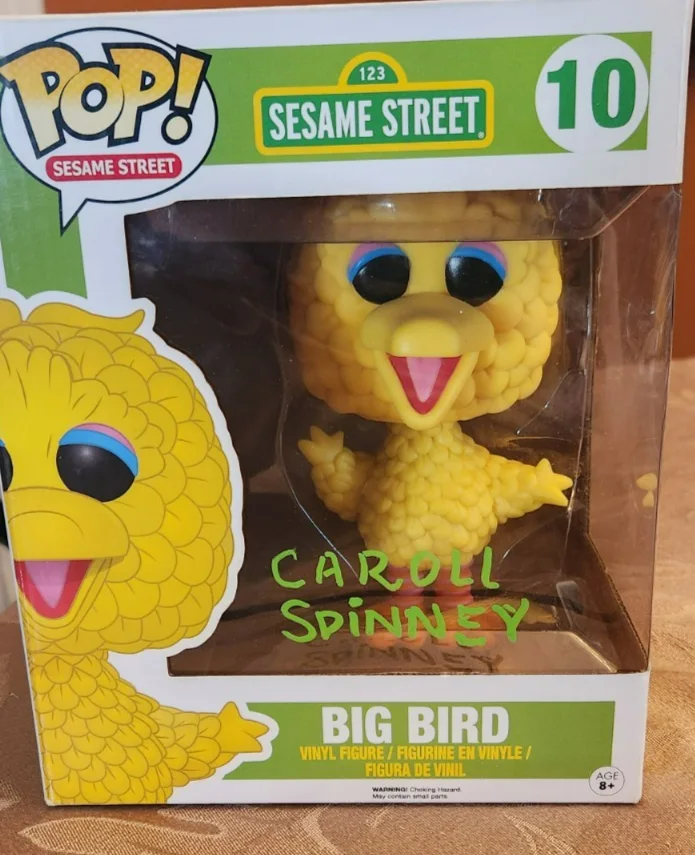 CAROLL SPINNEY — Funko Pop! Big Bird Seasame Street #10 signed by Caroll Spinney NIB Sealed