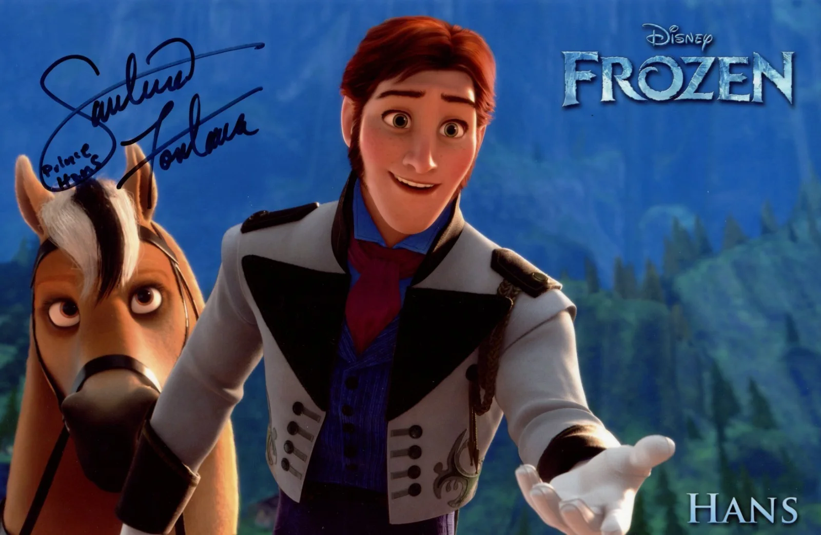 Santino Fontana — Santino Fontana Frozen 8x12 Signed Photo JSA Certified Autograph
