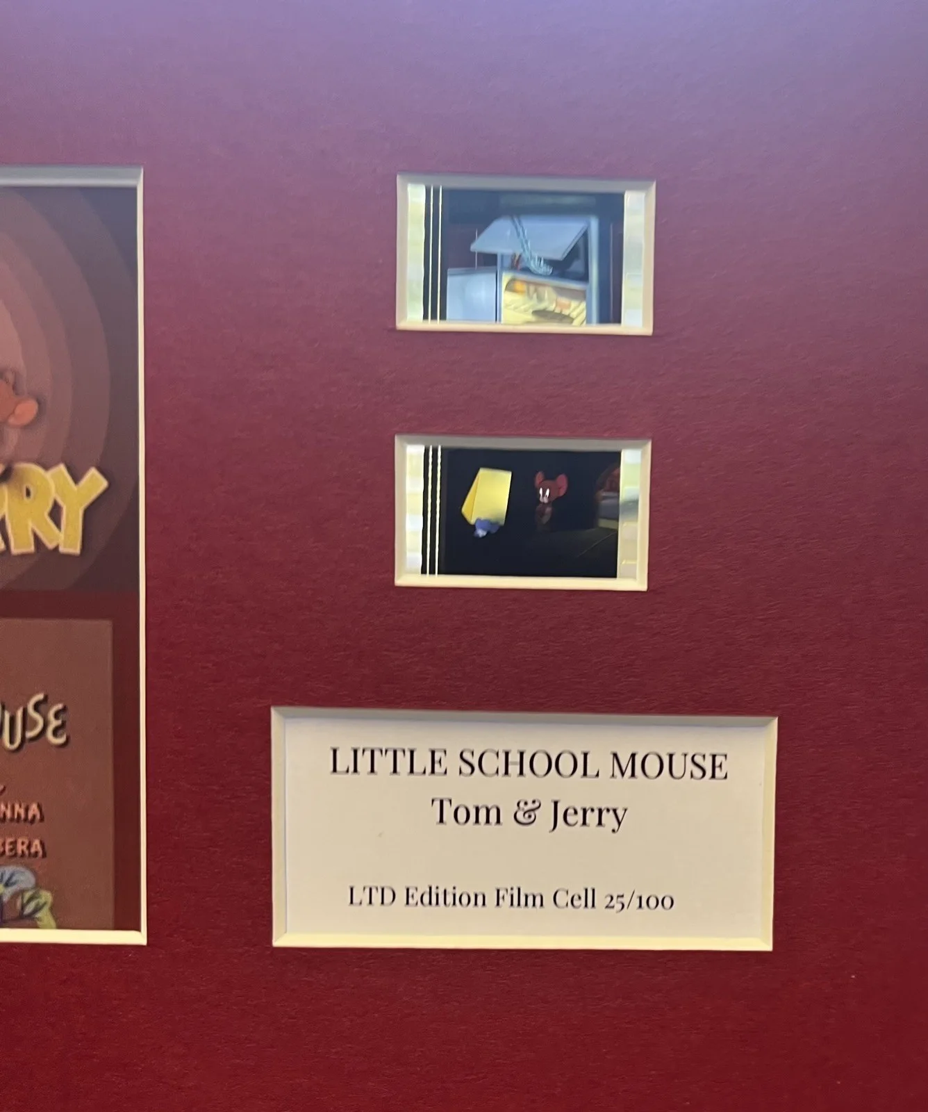 LITTLE SCHOOL MOUSE. Mickey Mouse. 35mm Film Cell Mounted Display, image 3