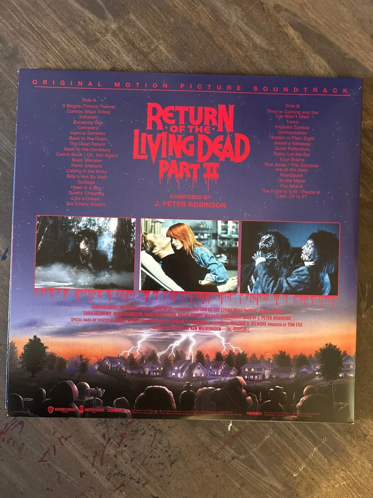 Thom Mathews Signed Return of The Living Dead Part 2 Movie Soundtrack Vinyl, изображение 4