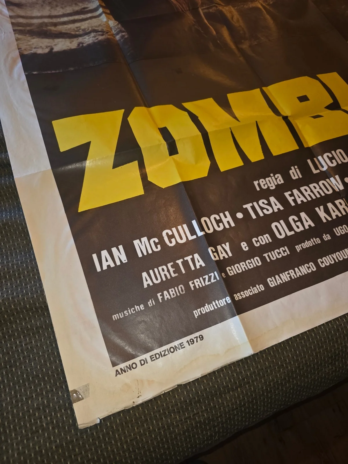 ZOMBI 2 ORIGINAL ITALIAN MOVIE POSTER LUCIO FULCI ZOMBIE FLESH EATERS 1979, изображение 4