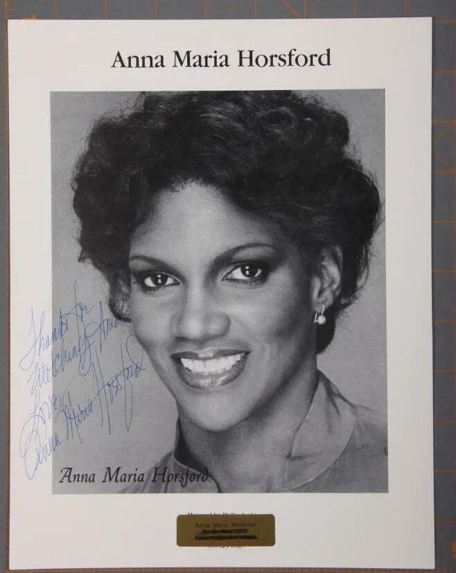 Anna Maria Horsford — Anna Maria Horsford , INSCRIBED SIGNED PHOTO SHEETW/ RESUME IN BACK 8 X10