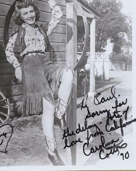 CAROLINA COTTON SINGER SIGNED PHOTO AUTOGRAPH _ & GREETING CARD LOT (2) *, изображение 3