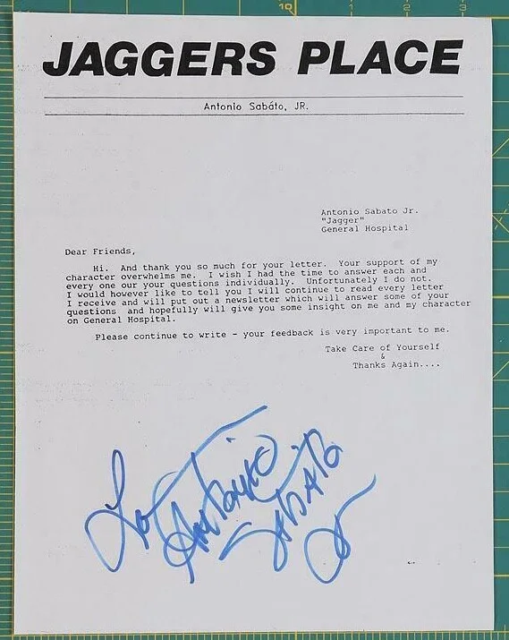 Antonio Sebatos Jr — Antonio Sabato Jr. Signed Autograph Photo & Signed letter Italian Actor / Model*, изображение 2