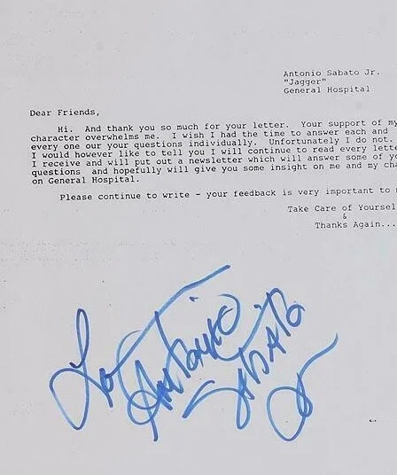Antonio Sebatos Jr — Antonio Sabato Jr. Signed Autograph Photo & Signed letter Italian Actor / Model*, изображение 5