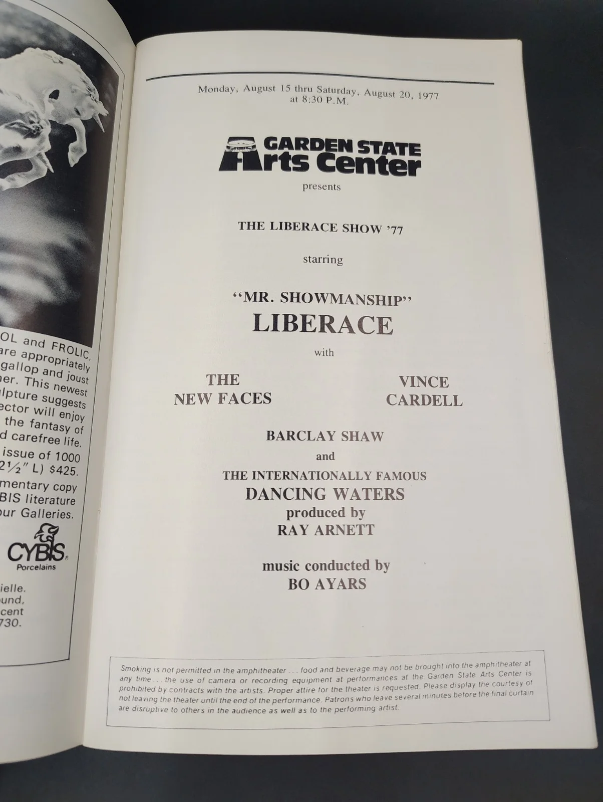 1977 Liberace Love! Autographed Garden State Arts Center Program, image 4