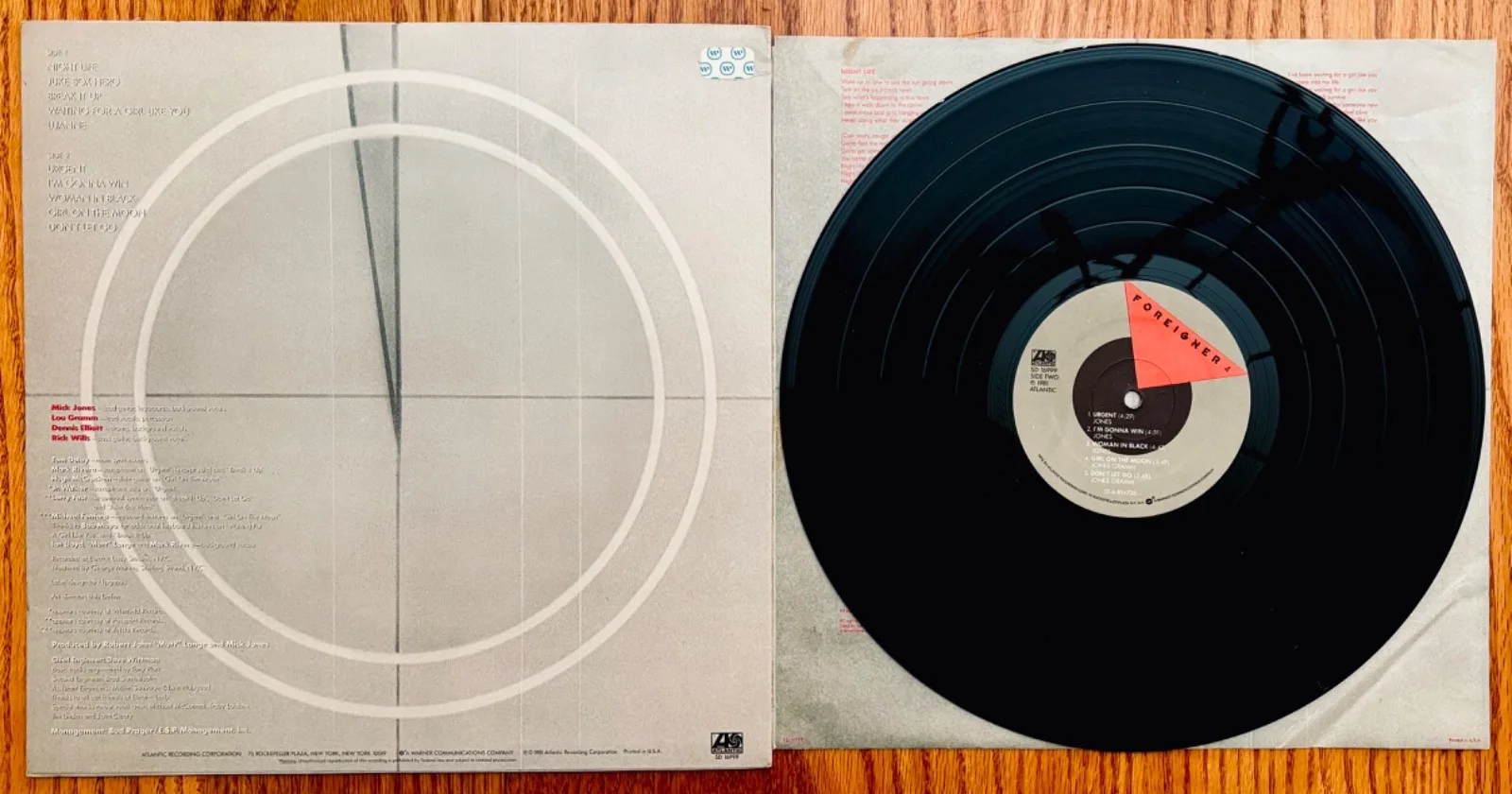 FOREIGNER • Lou Gramm & Mick Jones Signed FOREIGNER 4 Album w/Hype~Near Mint!, изображение 2