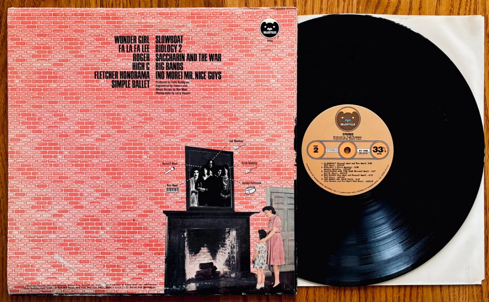 SPARKS • Ron & Russell Mael Signed Self Titled Promo Album~Near Mint! BEARSVILLE, изображение 2